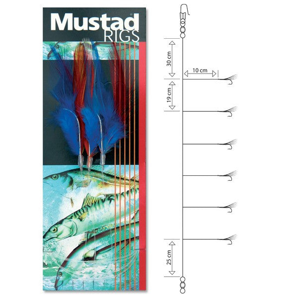 Mustad Makerel Feather Coloured - Vale Royal Angling Centre